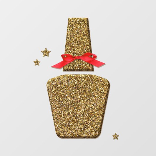 Gulden glitter NAIL salon sticker window clans (Vel)