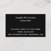 Gulden glittergradiënt gestripte strepen cora visitekaartje (Achterkant)