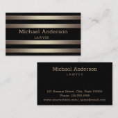Gulden glittergradiëntstrips met striping, blz. visitekaartje (Voorkant / Achterkant)