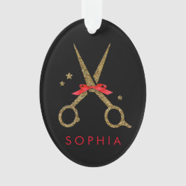 Gulden glitterschaar - Haardisser stylist Ornament