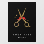 Gulden glitterschaar - Haardisser stylist Raamsticker (Vel)