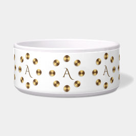 Gulden gradiëntelement. monogram voerbakje