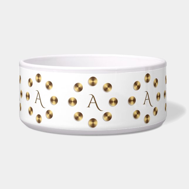 Gulden gradiëntelement. monogram voerbakje (Voorkant)