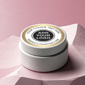 Gulden gradiëntgrens aangepaste logo en tekst ronde sticker