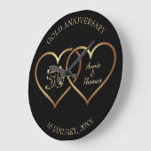 Gulden harten en getallen grote klok (Hoek)