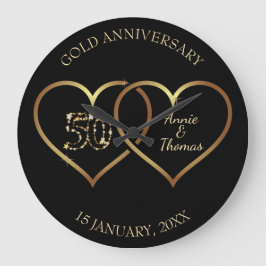 Gulden harten en getallen grote klok