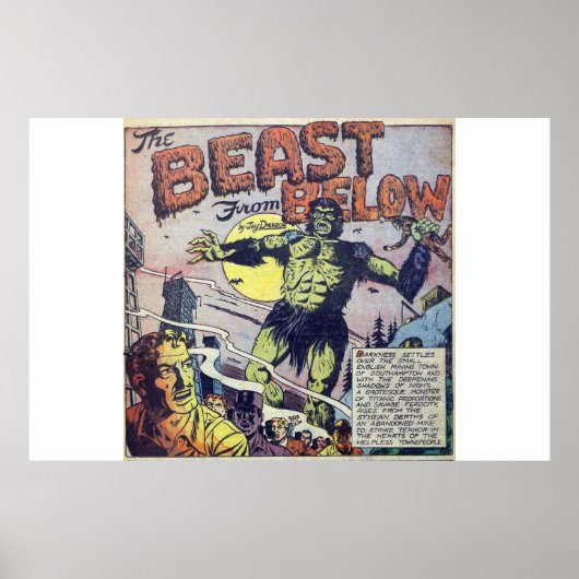 Gulden  horrorstrips, enge retro poster (Voorkant)