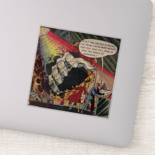 Gulden  horrorstrips, enge retro sticker (Detail)