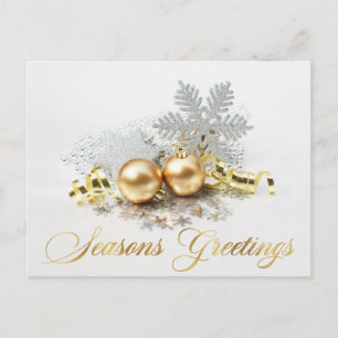 Gulden kerstbal Balls Ornament Corporate Greeting Briefkaart
