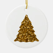 Gulden kerstbomen keramisch ornament (Voorkant)
