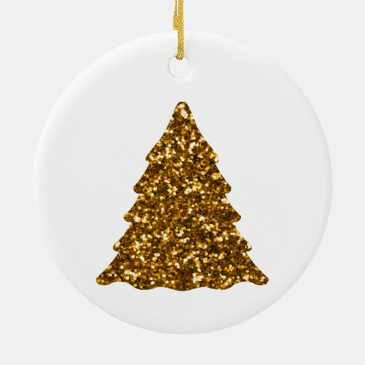 Gulden kerstbomen keramisch ornament (Achterkant)