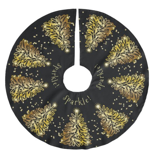 Gulden kerstboomrok kerstboom rok (Voorkant)