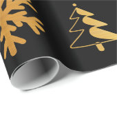 Gulden kerstcijfers op papier voor verpakkingspapi (Rol Hoek)