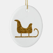 Gulden kerstkerstkerstsmalhoezen keramisch ornament (Rechts)