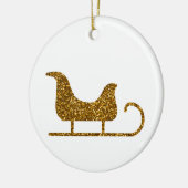 Gulden kerstkerstkerstsmalhoezen keramisch ornament (Links)
