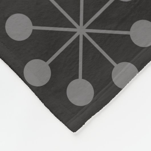 Gulden kronen op zwart behangselpapier, naadloos p fleece deken (Hoek)