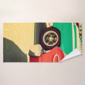 Gulden sequinenweefsel. 3d, abstract, grafiek badhanddoek (Badhanddoek)