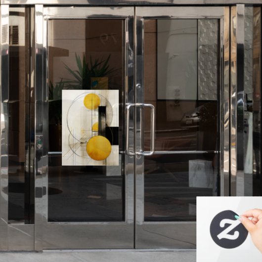 gulden snede raamsticker (Kantoordeur)