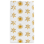 Gulden sneeuwvlokken Aangepast cadeau - Klein, gla Klein Cadeauzakje (Achterkant)