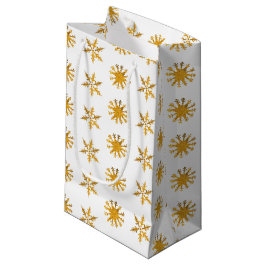 Gulden sneeuwvlokken Aangepast cadeau - Klein, gla Klein Cadeauzakje