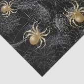 Gulden spinnen op zwart papier (Detail)