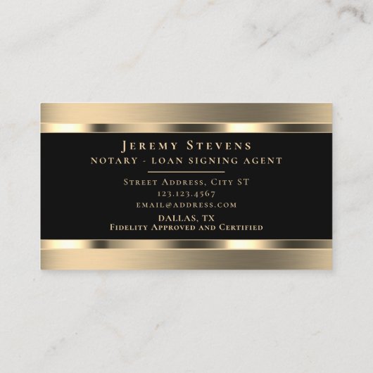 Gulden textuur elegant visitekaartje (Achterkant)