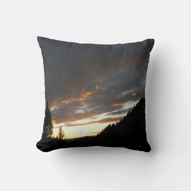 Gulden troebele zonsondergang.. kussen (Voorkant)