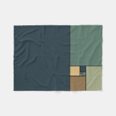 Gulden verhouding vierkantjes (neutraal) fleece deken (Voorkant (Horizontaal))