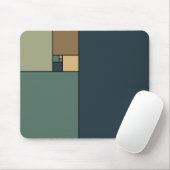 Gulden verhouding vierkantjes (neutraal) muismat (Met muis)