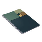 Gulden verhouding vierkantjes (neutraal) notitieboek (Rechterzijde)