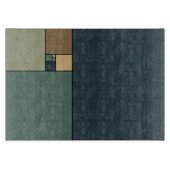 Gulden verhouding vierkantjes (neutraal) snijplank (Voorkant)