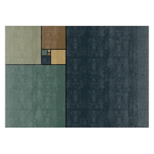 Gulden verhouding vierkantjes (neutraal) snijplank (Voorkant)