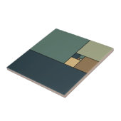 Gulden verhouding vierkantjes (neutraal) tegeltje (Zijkant)