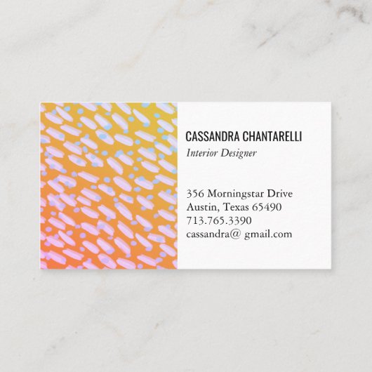 Gulden zonnebanken en stippen voor het verven van  visitekaartje (Achterkant)