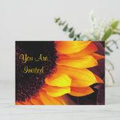 Gulden Zonnebloem Je bent uitgenodigd voor bruilof Kaart (Staand voorkant)