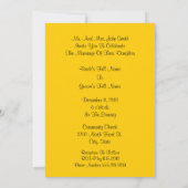 Gulden Zonnebloem Je bent uitgenodigd voor bruilof Kaart (Achterkant)