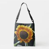 Gulden zonnebloem met bijen crossbody tas (Achterkant)