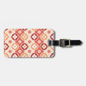 Guldenikatgeometrisch patroon bagagelabel (Voorkant horizontaal)