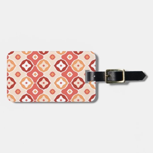 Guldenikatgeometrisch patroon bagagelabel (Voorkant horizontaal)