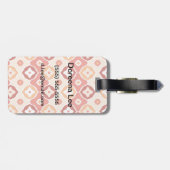 Guldenikatgeometrisch patroon bagagelabel (Achterkant horizontaal)