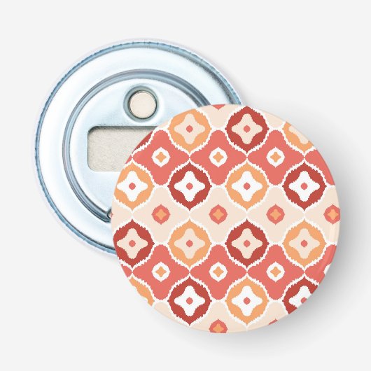 Guldenikatgeometrisch patroon button flesopener (Voorkant)