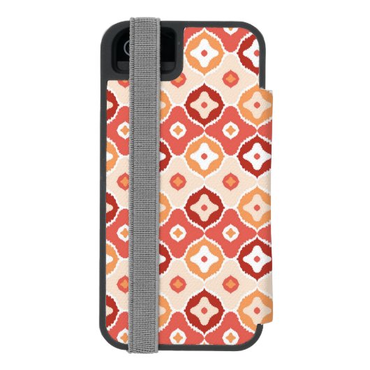 Guldenikatgeometrisch patroon incipio iPhone portemonnee hoesje (Agenda Achterkant)