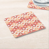 Guldenikatgeometrisch patroon kartonnen onderzetters (Schuin)