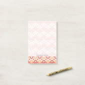 Guldenikatgeometrisch patroon post-it® notes (Op bureau)