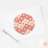 Guldenikatgeometrisch patroon ronde sticker (Envelop)