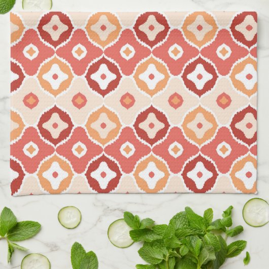 Guldenikatgeometrisch patroon theedoek (Gevouwen)