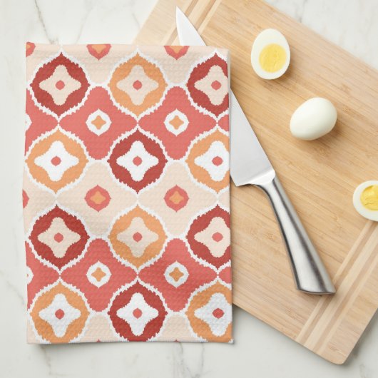 Guldenikatgeometrisch patroon theedoek (Quarter Fold)