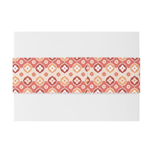 Guldenikatgeometrisch patroon uitnodigingen wikkel (Achterkant Voorbeeld)