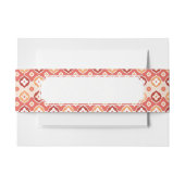 Guldenikatgeometrisch patroon uitnodigingen wikkel (Voorkant Voorbeeld)