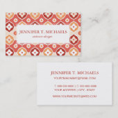 Guldenikatgeometrisch patroon visitekaartje (Voorkant / Achterkant)